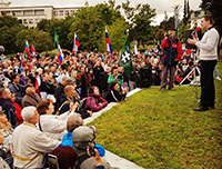 Príhovor na protivládnom proteste v Bratislave